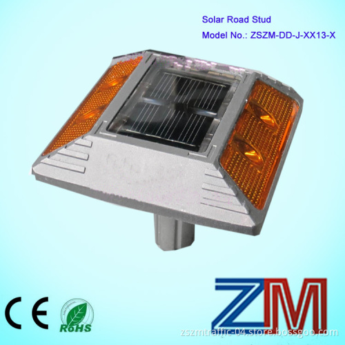 Amber Commercial Grade Aluminum Solar Road Stud/ Road Stud Dock Light with Recessed Anchor